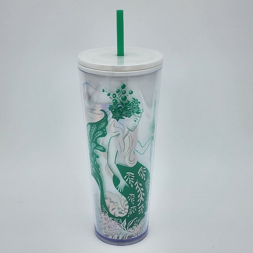 ⭐️NEW-Starbucks 2022 Holiday Spearmint Pearl Siren Mermaid 24oz Venti Tumbler⭐️